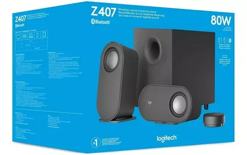 PARLANTE LOGITECH Z407 BLUETOOTH 80W, vista 2